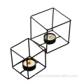 creative minimalist candle holder metal cage geometry